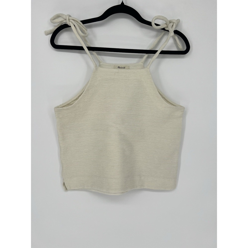 Madewell‎ Cream Seersucker Apron Tank Top Size M